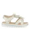 Sandales ARGENT Fille Motif Fleuri Scratch