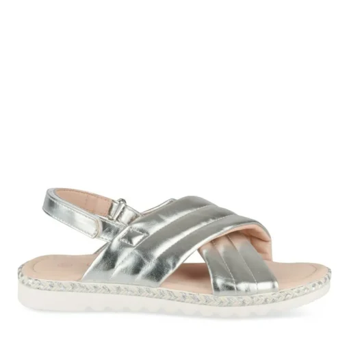 Sandales ARGENT Fille Motif Uni Scratch