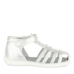 Sandales ARGENT Fille Motif Coeurs Scratch