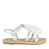 Sandales ARGENT Fille Motif Fleuri Scratch