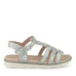 Sandales ARGENT Fille Motif Uni Scratch
