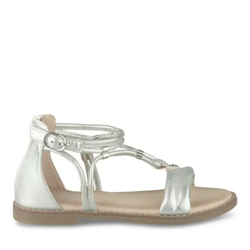 Sandales ARGENT Fille Motif Iridescent Fermeture éclair