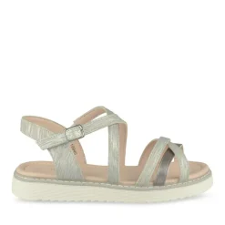 Sandales ARGENT Fille Motif Iridescent Boucle