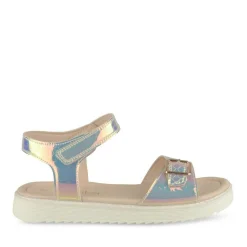 Sandales ARGENT Fille Motif Iridescent Scratch