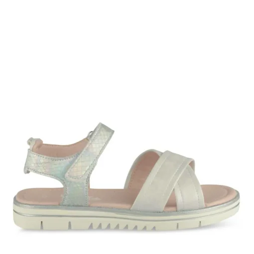 Sandales ARGENT Fille Motif Iridescent Scratch