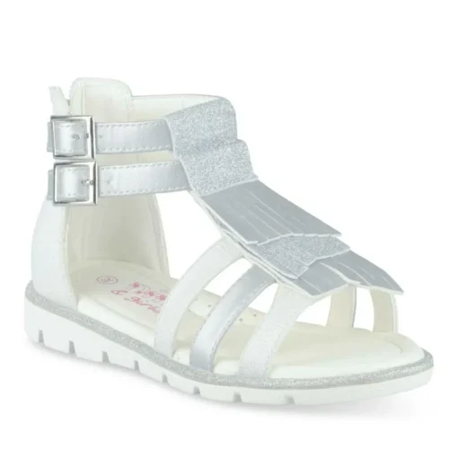 Sandales ARGENT Fille Motif Uni Fermeture éclair