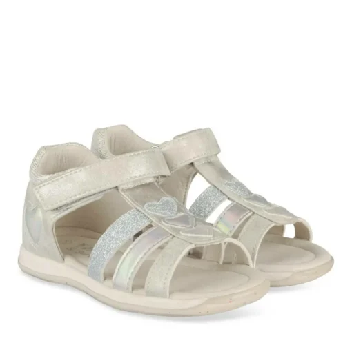 Sandales ARGENT Fille Motif Multicolore Scratch