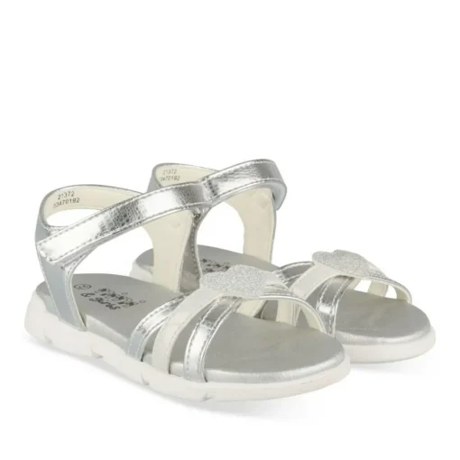 Sandales ARGENT Fille Motif Iridescent Scratch