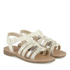Sandales ARGENT Fille Motif Iridescent Boucle
