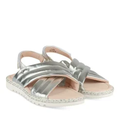 Sandales ARGENT Fille Motif Uni Scratch