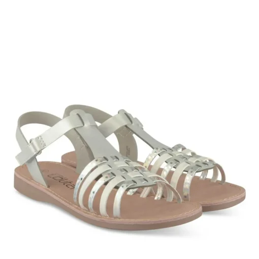 Sandales ARGENT Fille Motif Uni Scratch