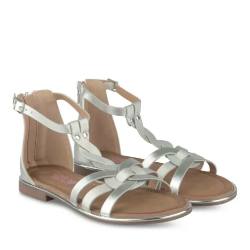 Sandales ARGENT Fille Motif Iridescent Fermeture éclair
