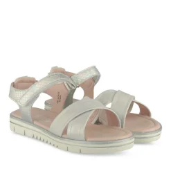 Sandales ARGENT Fille Motif Iridescent Scratch