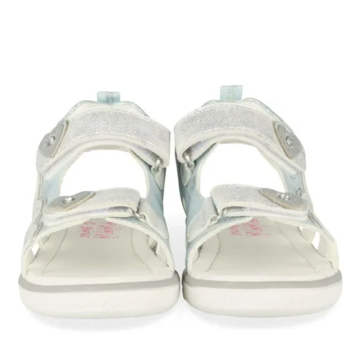Sandales ARGENT Fille Motif Coeurs Scratch