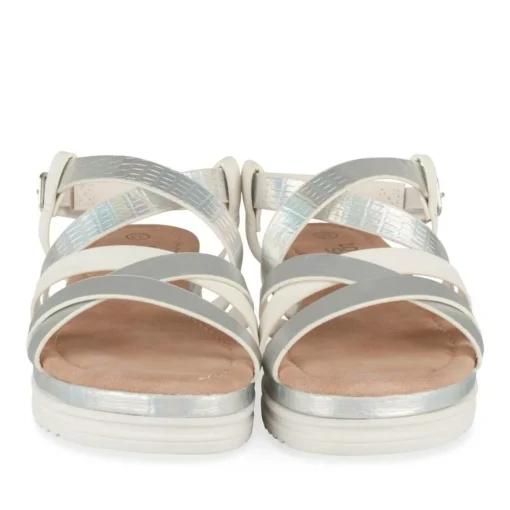 Sandales ARGENT Fille Motif Iridescent Boucle