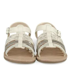 Sandales ARGENT Fille Motif Iridescent Boucle