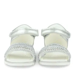 Sandales ARGENT Fille Motif Perle Scratch