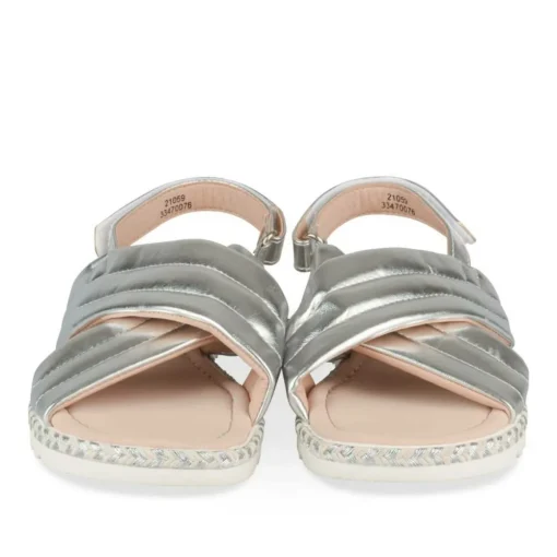 Sandales ARGENT Fille Motif Uni Scratch