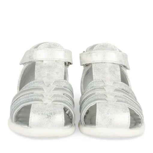 Sandales ARGENT Fille Motif Coeurs Scratch