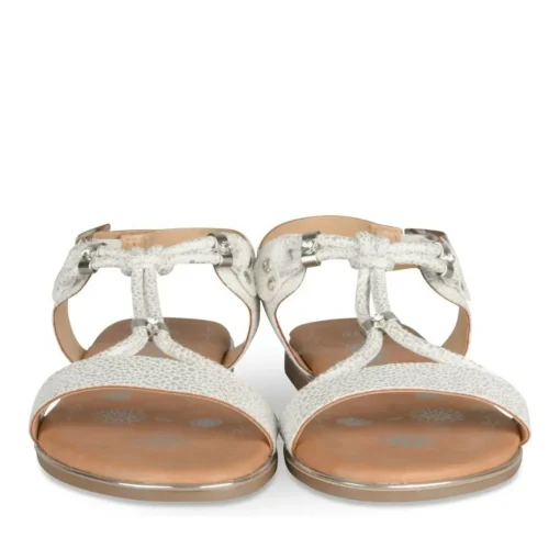 Sandales ARGENT Fille Motif Iridescent Boucle
