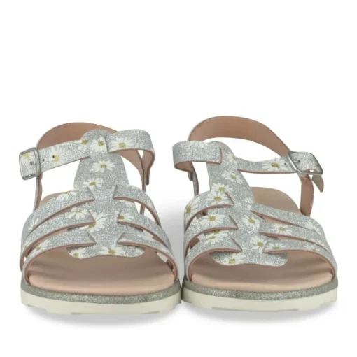 Sandales ARGENT Fille Motif Uni Scratch