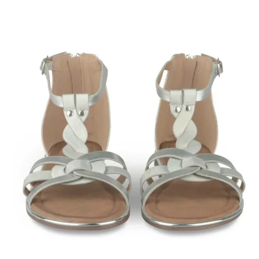 Sandales ARGENT Fille Motif Iridescent Fermeture éclair