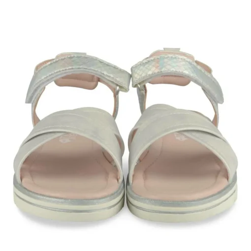Sandales ARGENT Fille Motif Iridescent Scratch