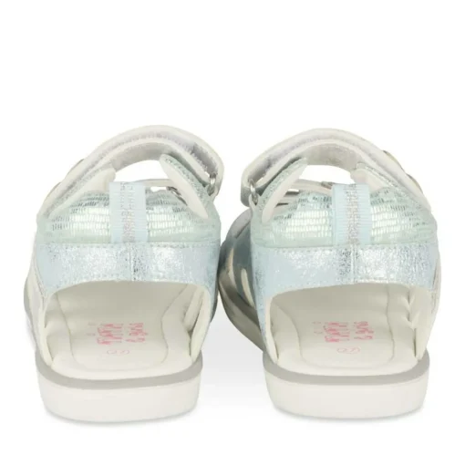 Sandales ARGENT Fille Motif Coeurs Scratch