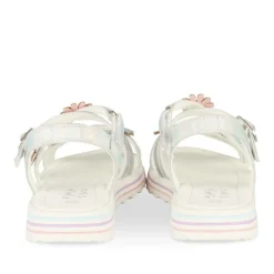 Sandales ARGENT Fille Motif Fleuri Scratch
