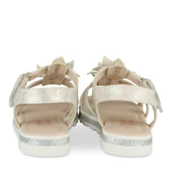 Sandales ARGENT Fille Motif Fleuri Scratch