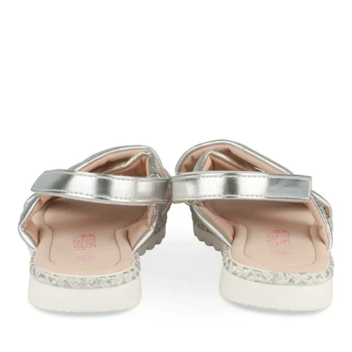 Sandales ARGENT Fille Motif Uni Scratch