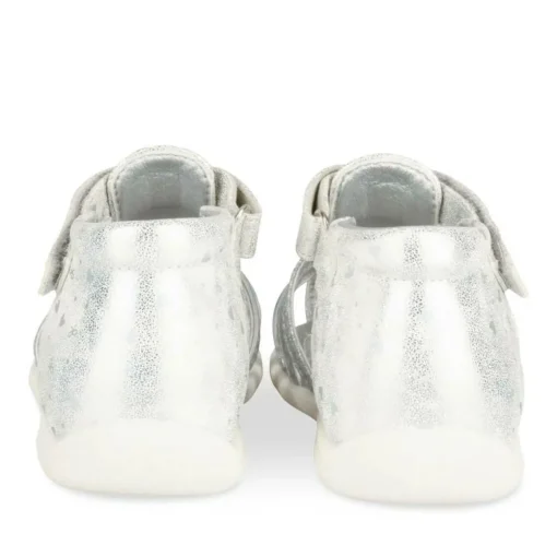 Sandales ARGENT Fille Motif Coeurs Scratch