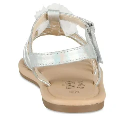 Sandales ARGENT Fille Motif Fleuri Scratch