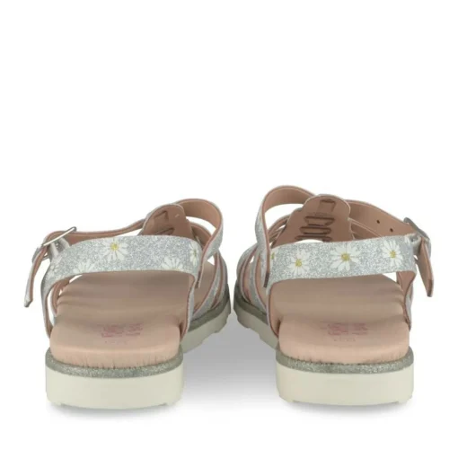 Sandales ARGENT Fille Motif Uni Scratch