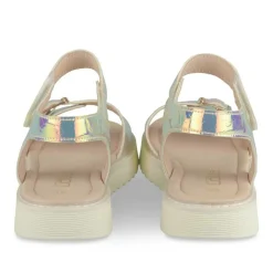 Sandales ARGENT Fille Motif Iridescent Scratch