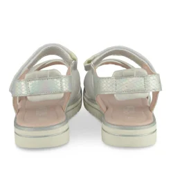 Sandales ARGENT Fille Motif Iridescent Scratch