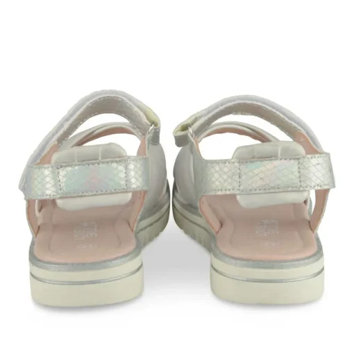 Sandales ARGENT Fille Motif Iridescent Scratch