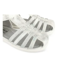 Sandales ARGENT Fille Motif Coeurs Scratch