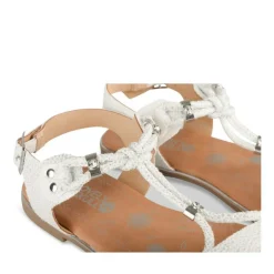 Sandales ARGENT Fille Motif Iridescent Boucle