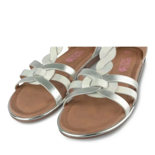 Sandales ARGENT Fille Motif Iridescent Fermeture éclair