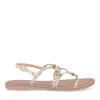 Sandales BEIGE Femme Motif Tressé Boucle