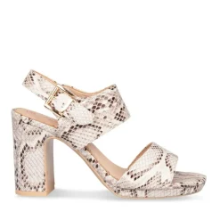 Sandales BEIGE Femme Motif Uni