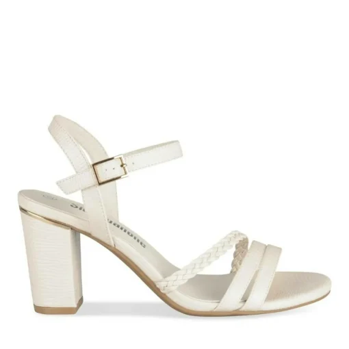 Sandales BEIGE Femme Motif Animal Boucle