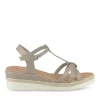 Sandales BEIGE Femme Motif Animal Boucle