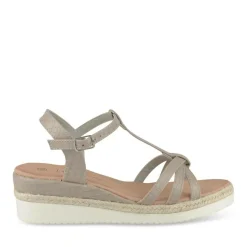 Sandales BEIGE Femme Motif Animal Boucle