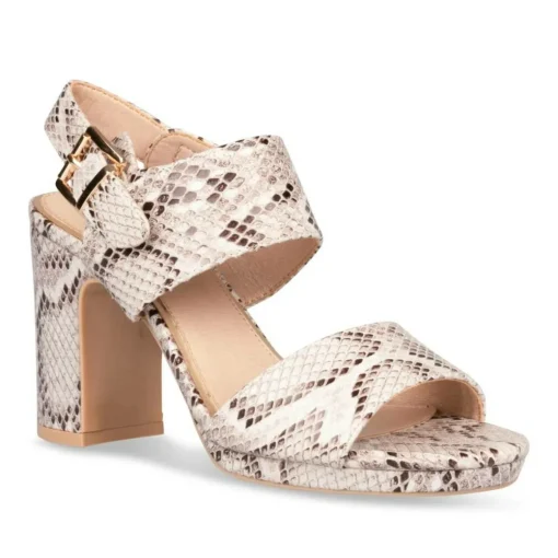 Sandales BEIGE Femme Motif Uni