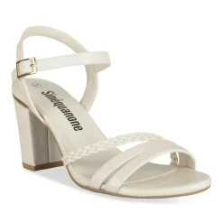 Sandales BEIGE Femme Motif Animal Boucle