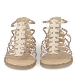 Sandales BEIGE Femme Motif Uni Fermeture éclair