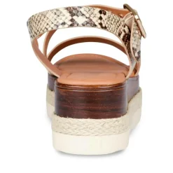 Sandales BEIGE Femme Motif Uni Boucle