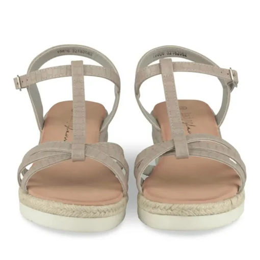 Sandales BEIGE Femme Motif Animal Boucle